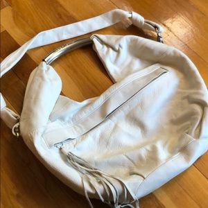 Foley+Corinna white leather round hand bag